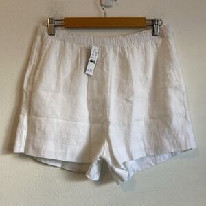 J. Crew Women's 3" Stratus short in linen Small White Color